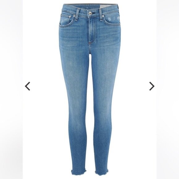 RAG & BONE Blue Cate Mid Rise Ankle Skinny Jeans in Palmer size 27 - Picture 7 of 16